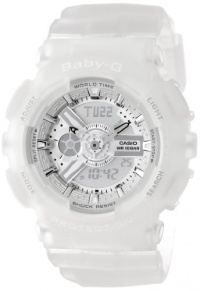 Casio Women's BA-110-7A2CR Baby-G Silver-Tone Analog-Digital Display and Translucent Resin Strap Watch Casio Women's BA-110-7A2CR Baby-G Silver-Tone Analog-Digital Display and Translucent Resin Strap Watch