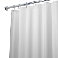 InterDesign Fabric Waterproof Shower Curtain Liner, White InterDesign Fabric Waterproof Shower Curtain Liner, White