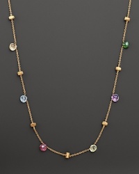 From the Paradise collection, a yellow gold necklace with multi semi-precious stones, designed by Marco Bicego. From the Paradise collection, a yellow gold necklace with multi semi-precious stones, designed by Marco Bicego.