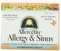 Source Naturals Allercetin Allergy and Sinus, 48 Tablets (Pack of 4) Source Naturals Allercetin Allergy and Sinus, 48 Tablets (Pack of 4)