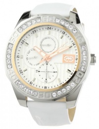 Marc Ecko Men's E13574G2 The Jolie White Leather Strap Watch Marc Ecko Men's E13574G2 The Jolie White Leather Strap Watch