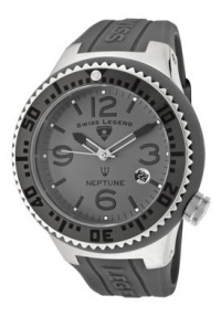 Swiss Legend Men's Neptune Grey Silicone Watch Swiss Legend Men's Neptune Grey Silicone Watch