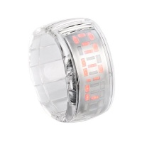 HDE Stylish Petite Women's Lava Clear and Silver LED Bracelet Watch HDE Stylish Petite Women's Lava Clear and Silver LED Bracelet Watch