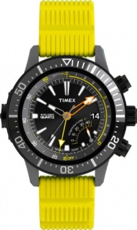 Timex Men's Intelligent Quartz T2N958 Yellow Resin Quartz Watch with Black Dial Timex Men's Intelligent Quartz T2N958 Yellow Resin Quartz Watch with Black Dial