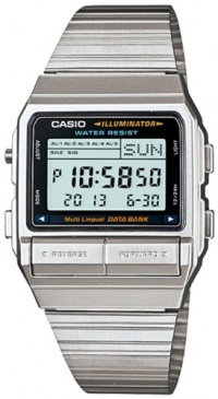 Casio Men's DB380-1 Silver Stainless-Steel Quartz Watch with Digital Dial Casio Men's DB380-1 Silver Stainless-Steel Quartz Watch with Digital Dial