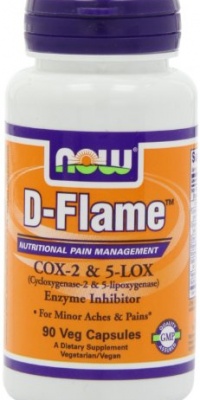 Now Foods D-flame COX-2 & 5-LOX, Veg-Capsules, 90-Count Now Foods D-flame COX-2 & 5-LOX, Veg-Capsules, 90-Count