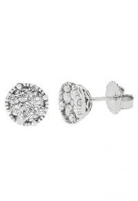Effy Jewlery 14K White Gold Diamond Round Stud Earrings, 1.00 TCW Effy Jewlery 14K White Gold Diamond Round Stud Earrings, 1.00 TCW