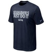 Nike Seattle Seahawks Just Do It T-Shirt - Navy Blue (Medium) Nike Seattle Seahawks Just Do It T-Shirt - Navy Blue (Medium)