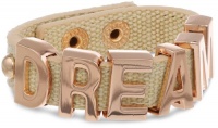 BCBGeneration Cream Canvas and Rose Gold Dream Affirmation Bracelet BCBGeneration Cream Canvas and Rose Gold Dream Affirmation Bracelet