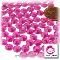 The Crafts Outlet 144-Piece Flat Back Round Rhinestones, 7mm, Hot Pink/Rose The Crafts Outlet 144-Piece Flat Back Round Rhinestones, 7mm, Hot Pink/Rose