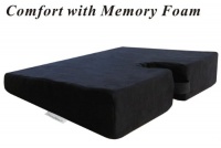 Large Medium-FIRM Wellness Seat Cushion (Size: 18 x 14 x 1-3/4 to 3-1/2. Color: Black) Large Medium-FIRM Wellness Seat Cushion (Size: 18 x 14 x 1-3/4 to 3-1/2. Color: Black)