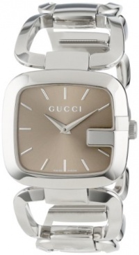 Gucci Women's YA125402 G-Gucci Medium Brown Dial Steel Bracelet Watch Gucci Women's YA125402 G-Gucci Medium Brown Dial Steel Bracelet Watch