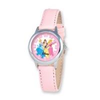 Disney Princess Kids Pink Leather Band Time Teacher Watch Disney Princess Kids Pink Leather Band Time Teacher Watch