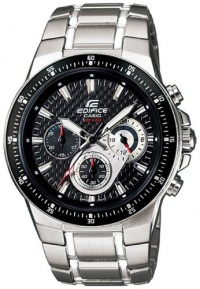 Casio Men's EF552D-1AV Silver Stainless-Steel Quartz Watch with Black Dial Casio Men's EF552D-1AV Silver Stainless-Steel Quartz Watch with Black Dial