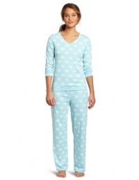 Dearfoams Women's Sweetheart V-Neck Pajama Dearfoams Women's Sweetheart V-Neck Pajama