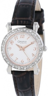 Caravelle by Bulova Women's 43L126 Full 44 Crystal Bezel Watch Caravelle by Bulova Women's 43L126 Full 44 Crystal Bezel Watch