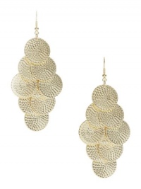 GUESS Women's Gold-Tone Fish-Scale Earrings