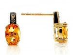 Effy Collection 14k Yellow Gold Diamond And Citrine Earrings