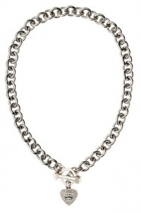 Juicy Couture Jewelry Pave Heart Charm Luxe Silver Necklace New 2013 Juicy Couture Jewelry Pave Heart Charm Luxe Silver Necklace New 2013