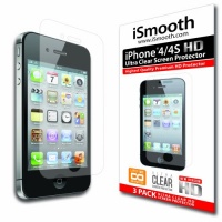 Apple iPhone 4 / iPhone 4S Screen Protector - NEW 2013 Ultra Premium HD Version - iSmooth - Free Lifetime Replacement Guarantee - Bubble Free Installation Guaranteed - Package Includes BONUS Premium Microfiber Cleaning Cloth, Two (2) Dust Removal Stickers Apple iPhone 4 / iPhone 4S Screen Protector - NEW 2013 Ultra Premium HD Version - iSmooth - Free Lifetime Replacement Guarantee - Bubble Free Installation Guaranteed - Package Includes BONUS Premium Microfiber Cleaning Cloth, Two (2) Dust Removal Stickers