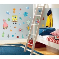 RoomMates RMK1380SCS SpongeBob Squarepants Peel & Stick Wall Decals RoomMates RMK1380SCS SpongeBob Squarepants Peel & Stick Wall Decals