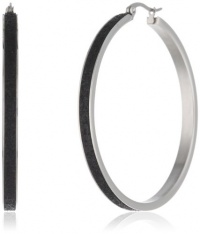 Stainless Steel Glitter Inlay Hoop Earrings Stainless Steel Glitter Inlay Hoop Earrings