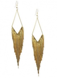 GUESS Earrings, Gold-Tone Kite Gypsy Chain Drop Earrings