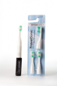 Senzacare TravelSonic Electric Toothbrush (Black) + TravelSonic Brush Head Replacement Pack (3 brush heads) Senzacare TravelSonic Electric Toothbrush (Black) + TravelSonic Brush Head Replacement Pack (3 brush heads)