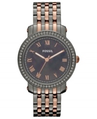 This Emma collection watch from Fossil is an alluring creation with dusky hues. This Emma collection watch from Fossil is an alluring creation with dusky hues.
