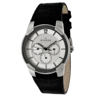 Skagen Men's 856XLSLC Skagen Denmark White & Black Multifunction Watch Skagen Men's 856XLSLC Skagen Denmark White & Black Multifunction Watch