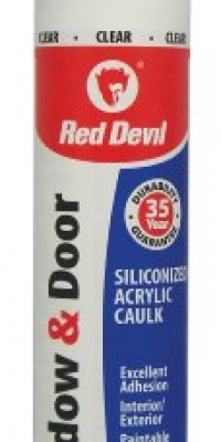 Red Devil 0876 Window & Door Siliconized Acrylic Clear Caulk 10.1 Oz. Cartridge Red Devil 0876 Window & Door Siliconized Acrylic Clear Caulk 10.1 Oz. Cartridge