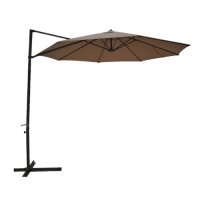 Southern Sales Round Offset Patio Umbrella 10' Polyester Taupe Southern Sales Round Offset Patio Umbrella 10' Polyester Taupe