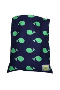 Itzy Ritzy Zippered Wet Bag, Whale Watching Blue Itzy Ritzy Zippered Wet Bag, Whale Watching Blue