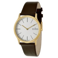 Skagen Men's 858XLGLD Steel Super Slim Brown Watch Skagen Men's 858XLGLD Steel Super Slim Brown Watch
