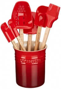 Le Creuset Silicone 7-Piece Utensil Set, Cherry Le Creuset Silicone 7-Piece Utensil Set, Cherry