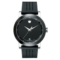 Movado Men's 0606507 Museum Black Rubber Watch Movado Men's 0606507 Museum Black Rubber Watch