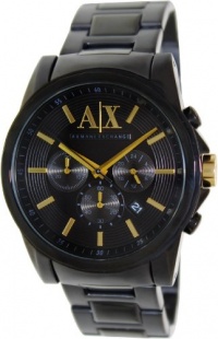 Armani Exchange Mens A|X Oversized Black Chronogra Armani Exchange Mens A|X Oversized Black Chronogra