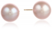 14k Yellow Gold 8x8.5mm AA Pink Freshwater Cultured Pearl Stud Earrings 14k Yellow Gold 8x8.5mm AA Pink Freshwater Cultured Pearl Stud Earrings