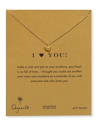 Make a heartfelt statement with this 14-karat gold dipped necklace from Dogeared. Simple yet striking, this piece is a perfect way to remind someone special that they've got your heart. Make a heartfelt statement with this 14-karat gold dipped necklace from Dogeared. Simple yet striking, this piece is a perfect way to remind someone special that they've got your heart.