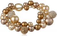 Carolee Gold Pearl Basics Charm Toggle Bracelet Carolee Gold Pearl Basics Charm Toggle Bracelet