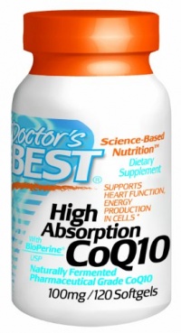 Doctor's Best High Absorption Coq10 w/ BioPerine (100 mg), 120 Soft gels Doctor's Best High Absorption Coq10 w/ BioPerine (100 mg), 120 Soft gels