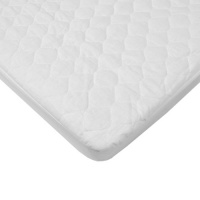 American Baby Company Waterproof Quilted Cotton Bassinet Size Fitted Mattress Pad Cover, White American Baby Company Waterproof Quilted Cotton Bassinet Size Fitted Mattress Pad Cover, White
