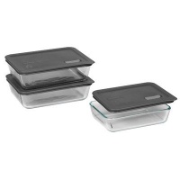 No Leak Lids Six Piece Value Pack Storage Dishes with Plastic Covers No Leak Lids Six Piece Value Pack Storage Dishes with Plastic Covers