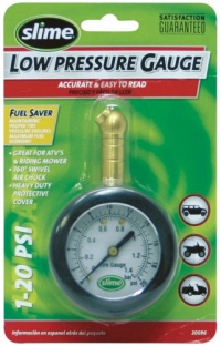 Slime 20096 Low Pressure Dial Tire Gauge 1-20 PSI Slime 20096 Low Pressure Dial Tire Gauge 1-20 PSI