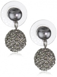 Carolee Charcoal Pearl Basics Simulated Pearl Double Drop Charcoal Earrings Carolee Charcoal Pearl Basics Simulated Pearl Double Drop Charcoal Earrings