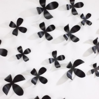 Umbra Wallflower Wall Décor, Set of 25, Black Umbra Wallflower Wall Décor, Set of 25, Black