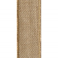 Offray Wired Edge Burlap Craft Ribbon, 2-1/2-Inch Wide by 25-Yard Spool, Natural Offray Wired Edge Burlap Craft Ribbon, 2-1/2-Inch Wide by 25-Yard Spool, Natural