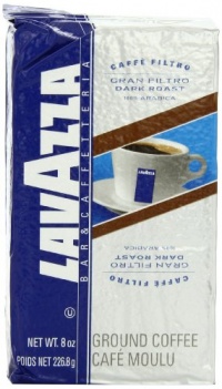 Lavazza Gran Filtro Dark Roast Ground Coffee, 8-Ounce Bags (Pack of 5) Lavazza Gran Filtro Dark Roast Ground Coffee, 8-Ounce Bags (Pack of 5)