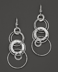 Hammered sterling silver hoops band together to form a stunning statement earring from Ippolita. Hammered sterling silver hoops band together to form a stunning statement earring from Ippolita.