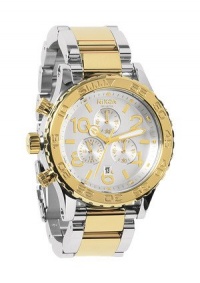 Nixon Men's 42-20 Chrono Analog Watch, Color: Silver / Champagne Gold Nixon Men's 42-20 Chrono Analog Watch, Color: Silver / Champagne Gold